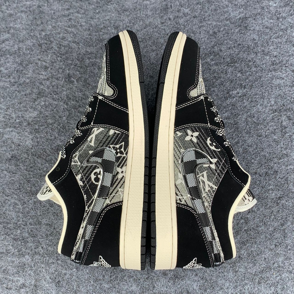 Custom Air Jordan 1 Low 'Noir Loom'