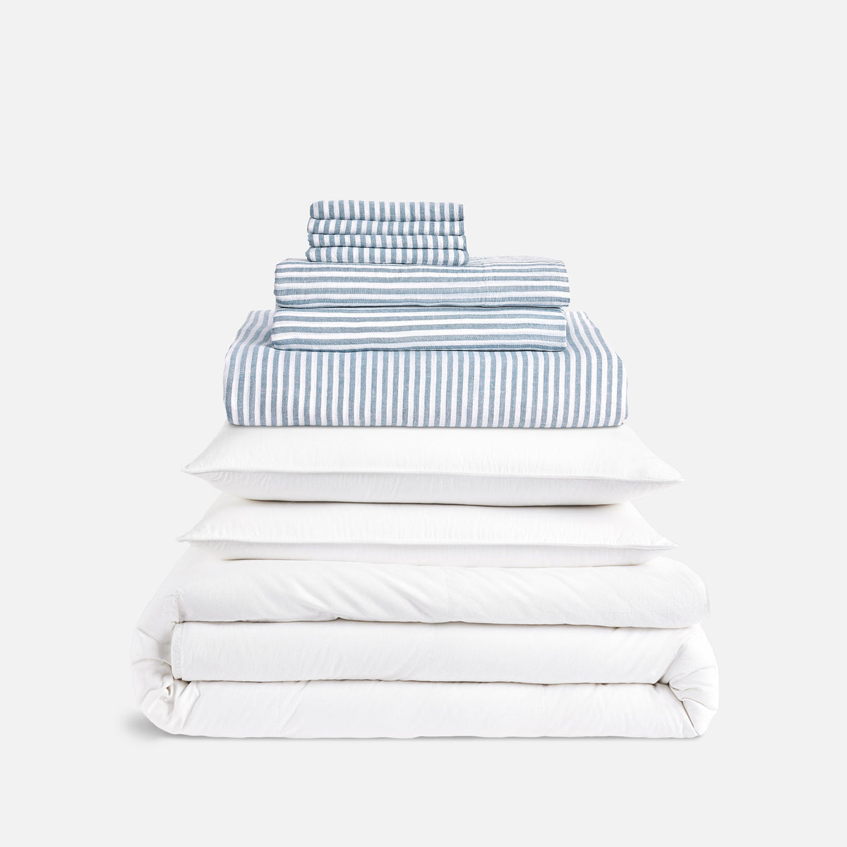 Washed European Linen Bedding Move-In Bundle