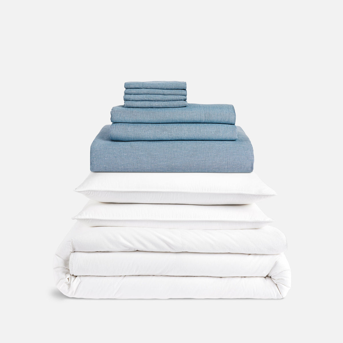 Washed European Linen Bedding Move-In Bundle