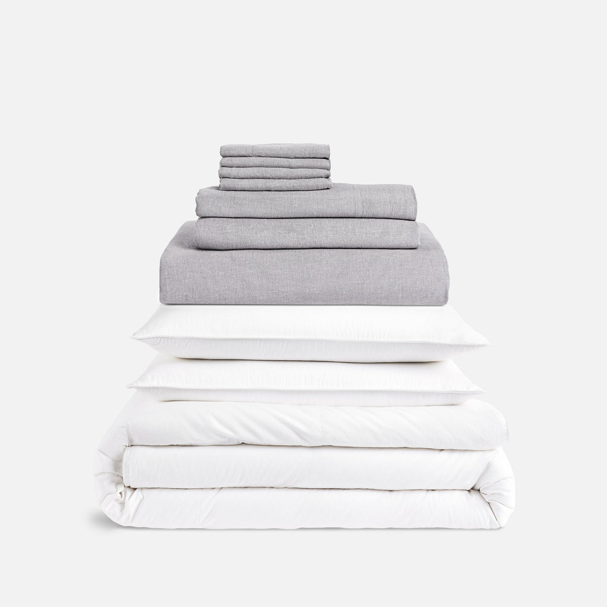 Washed European Linen Bedding Move-In Bundle