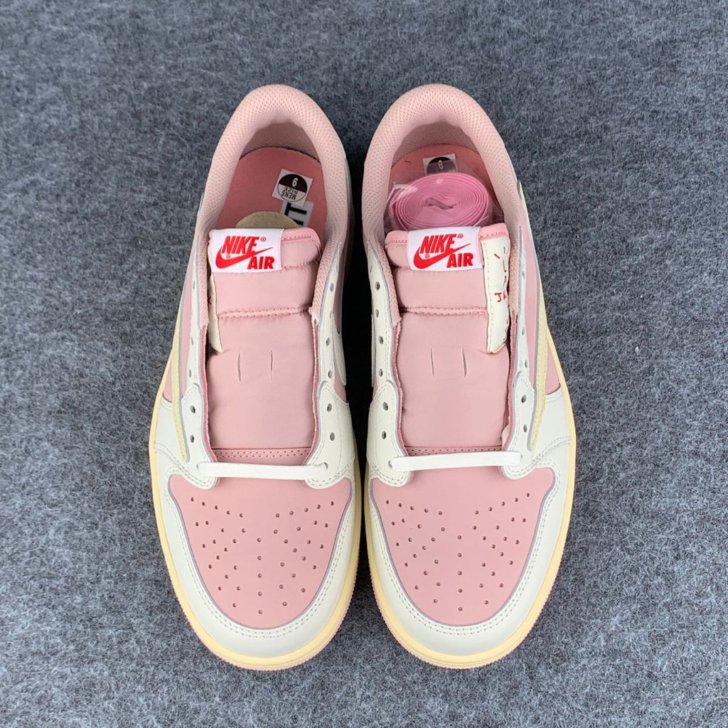 (Custom) Travis Scott x Air Jordan 1 Low OG SP 'Sail Shy Pink'