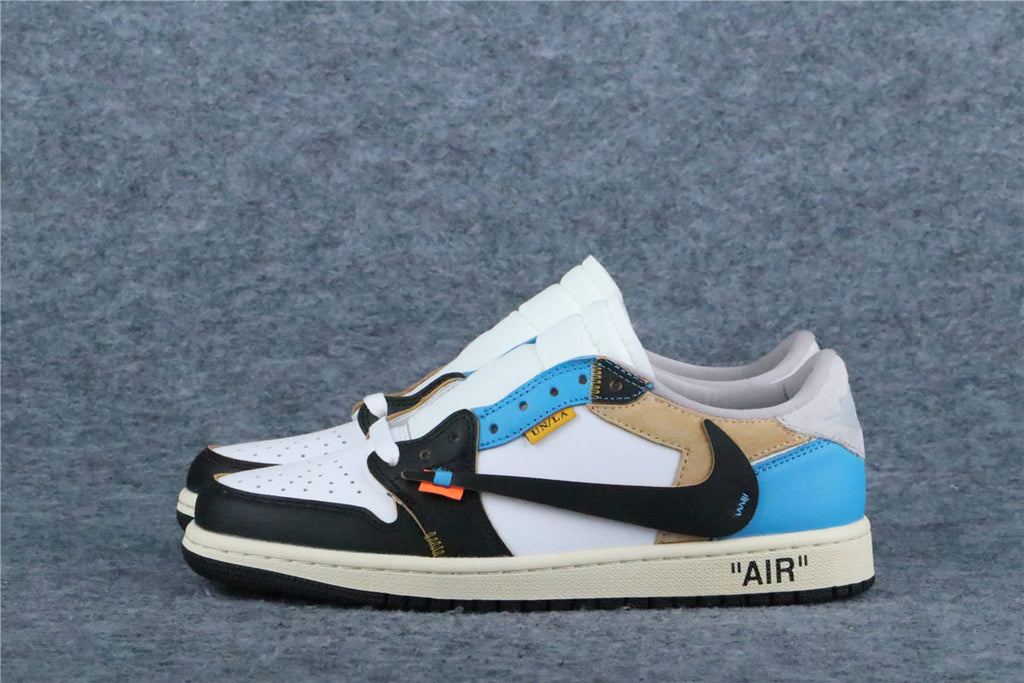 Custom Off-White x Union LA x Air Jordan 1 Low 'Blue Game Royal'