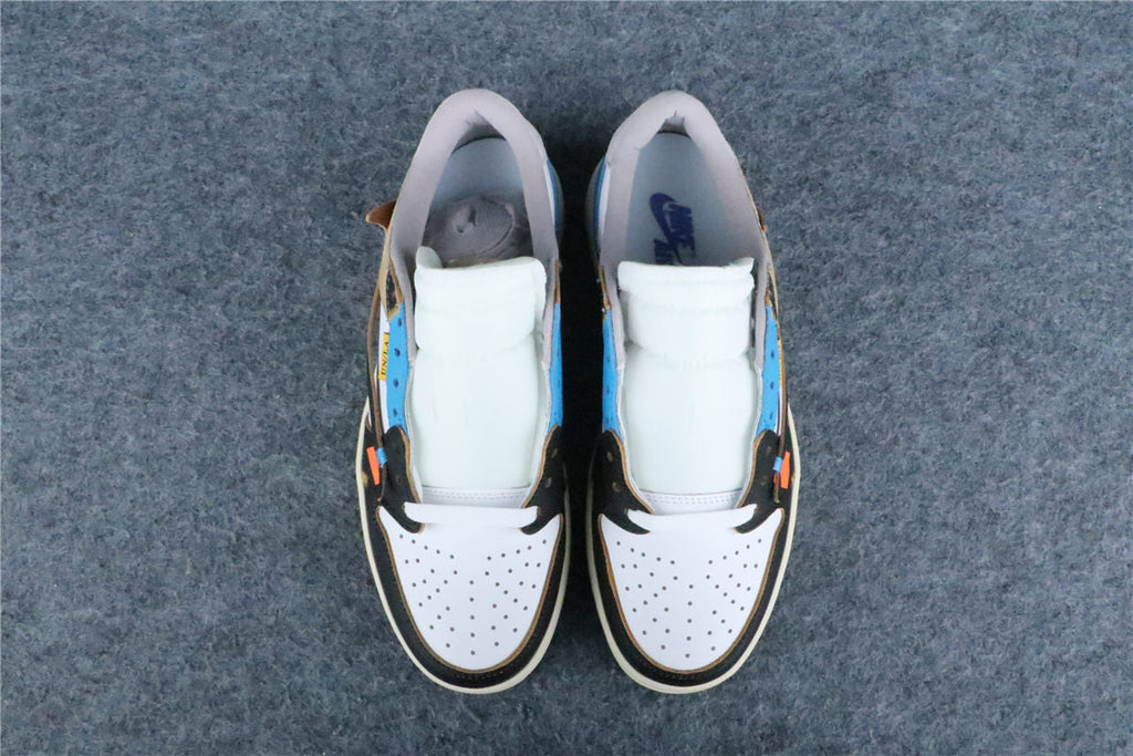 Custom Off-White x Union LA x Air Jordan 1 Low 'Blue Game Royal'