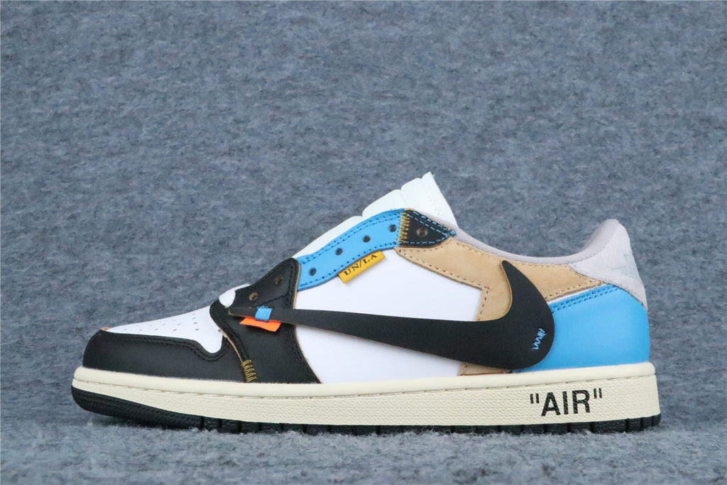 Custom Off-White x Union LA x Air Jordan 1 Low 'Blue Game Royal'