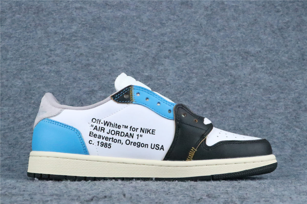 Custom Off-White x Union LA x Air Jordan 1 Low 'Blue Game Royal'