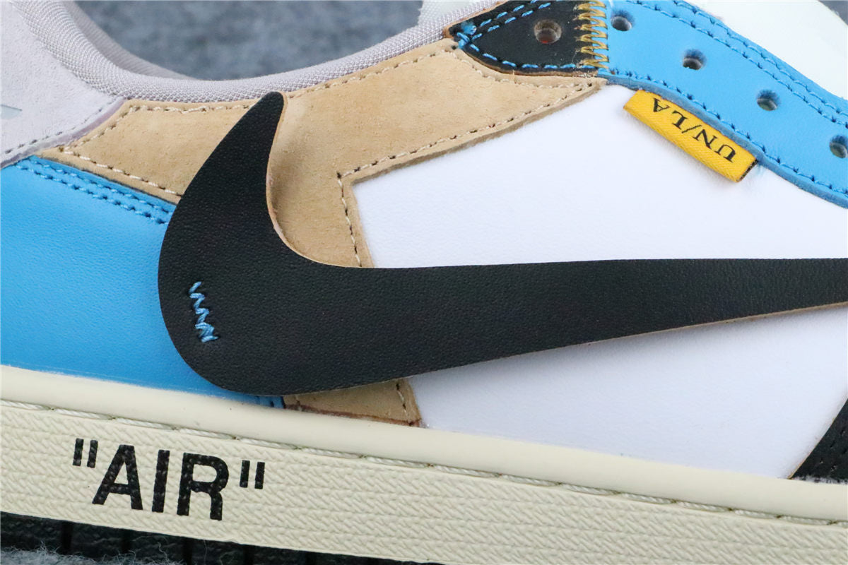 Custom Off-White x Union LA x Air Jordan 1 Low 'Blue Game Royal'