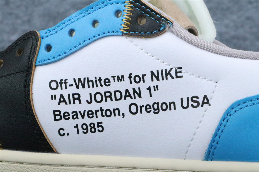 Custom Off-White x Union LA x Air Jordan 1 Low 'Blue Game Royal'