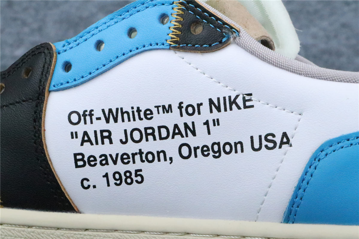 Custom Off-White x Union LA x Air Jordan 1 Low 'Blue Game Royal'