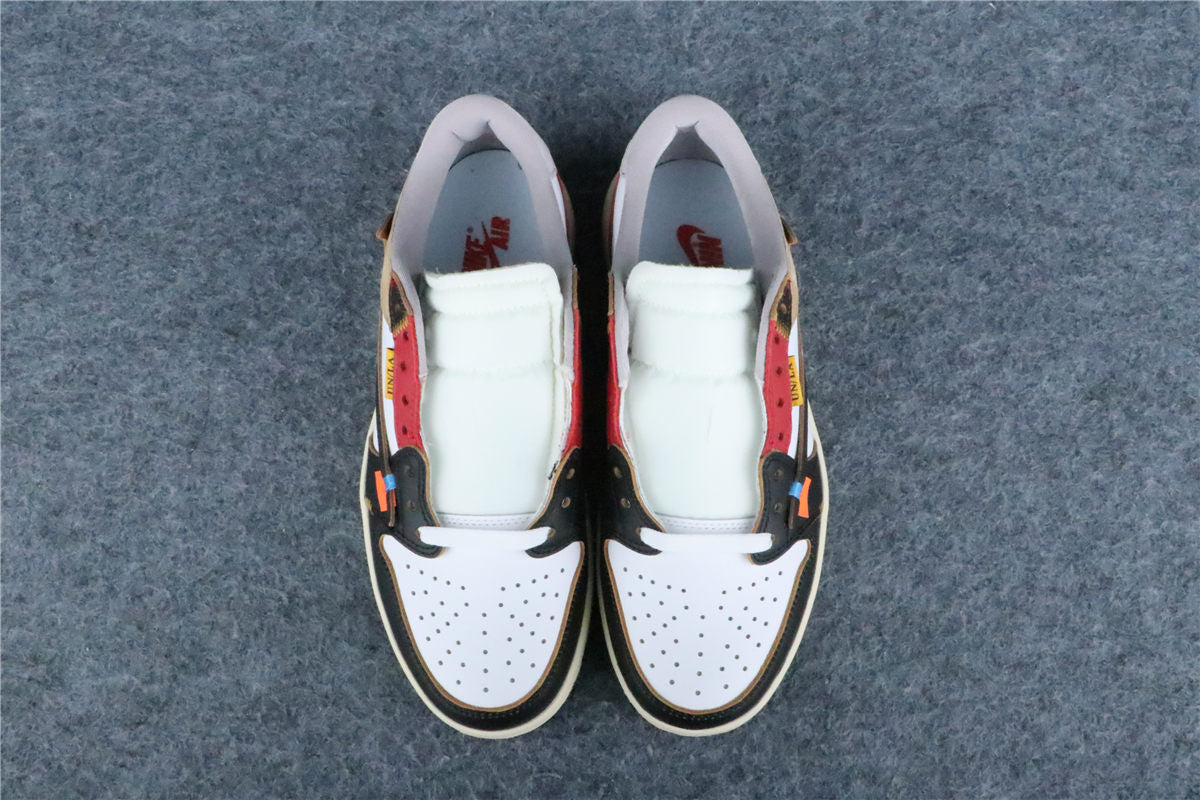 Custom Off-White x Union LA x Air Jordan 1 Low 'Red Game Royal'