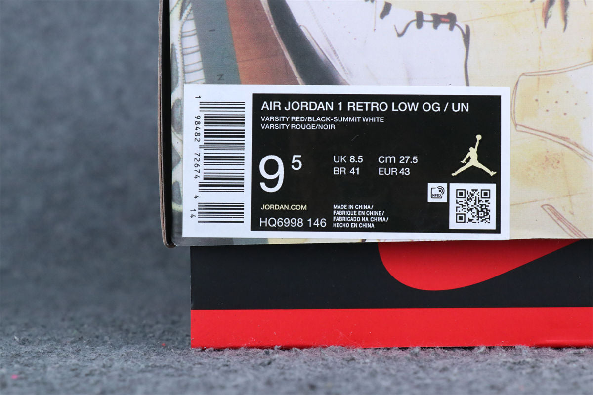 Custom Union LA x Air Jordan 1 Retro Low 'Blue Toe'