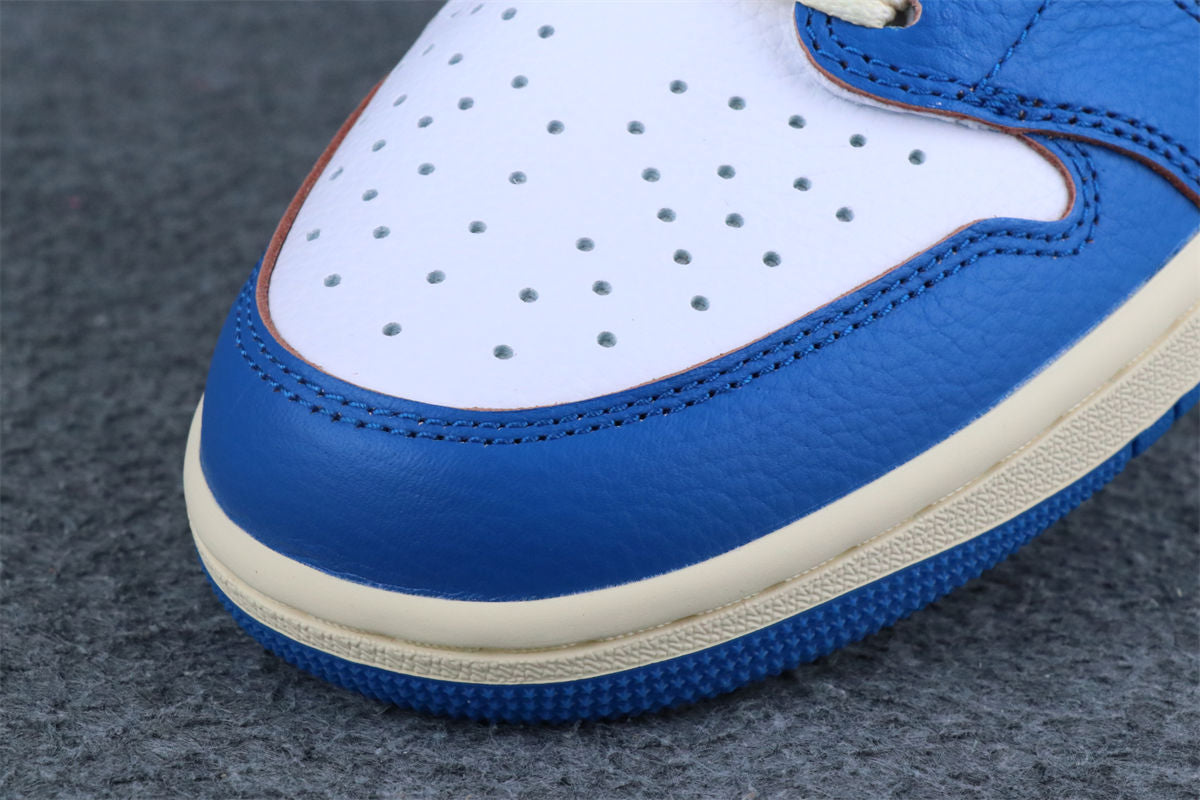 Custom Union LA x Air Jordan 1 Retro Low 'Blue Toe'