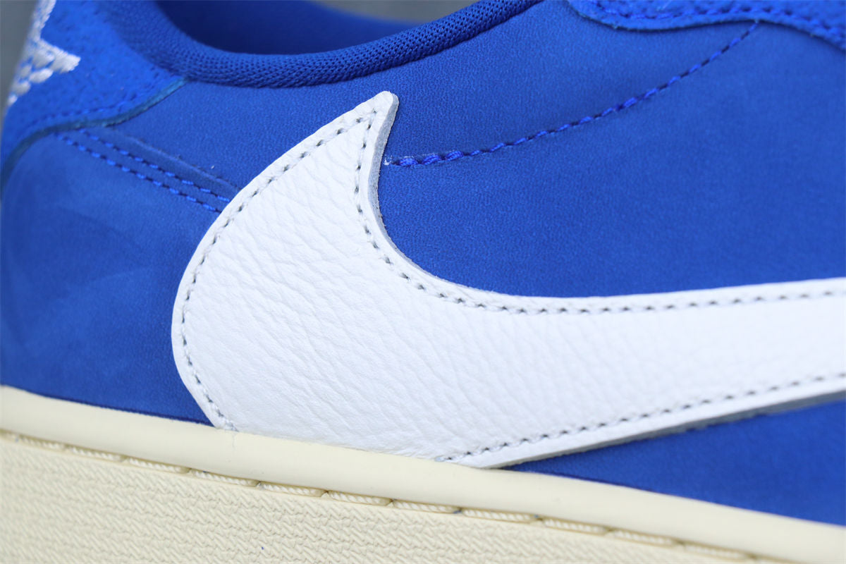 Custom Air Jordan 1 Retro Low OG SP x Fragment x Travis Scott 'Blue'