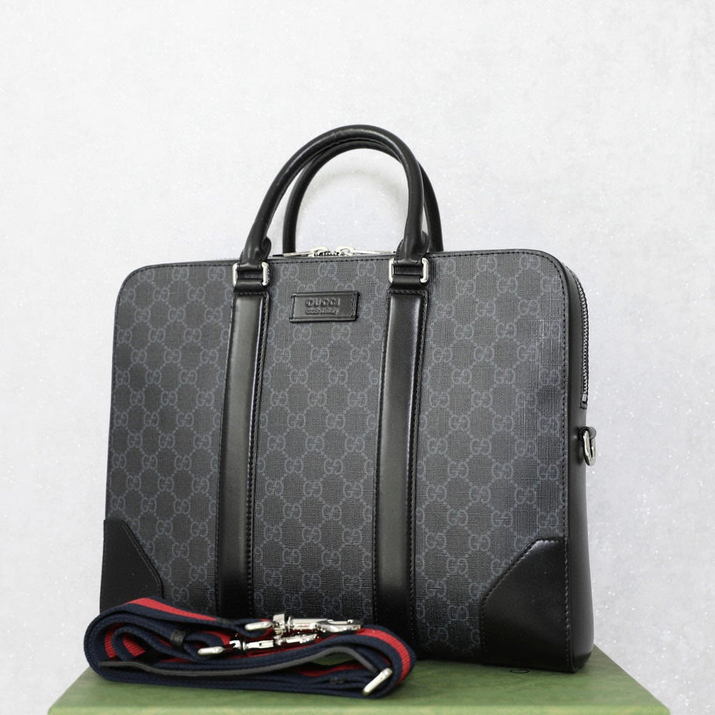 Gucci GG Black Briefcase – 474135